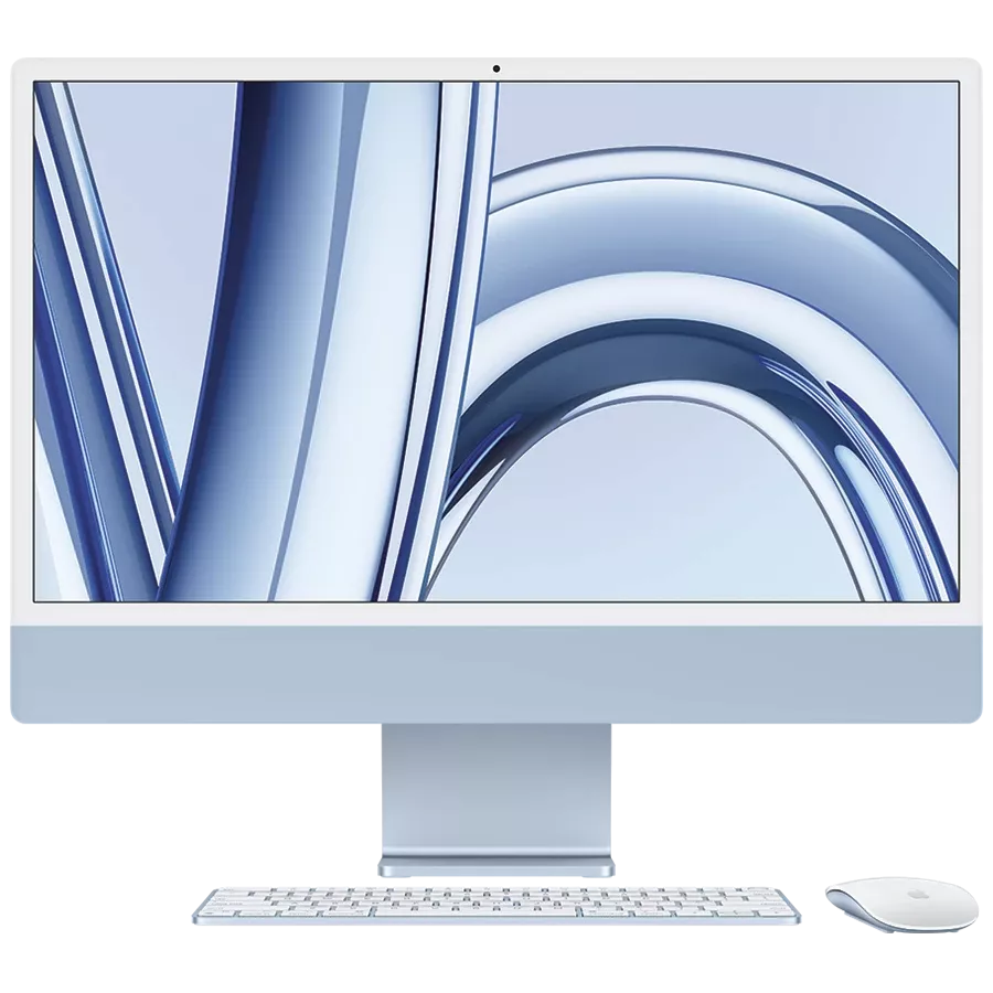 24-INCH IMAC WITH RETINA 4.5K DISPLAY: APPLE M3 CHIP WITH 8‑CORE CPU AND 10‑CORE GPU, 512GB SSD - BLUE