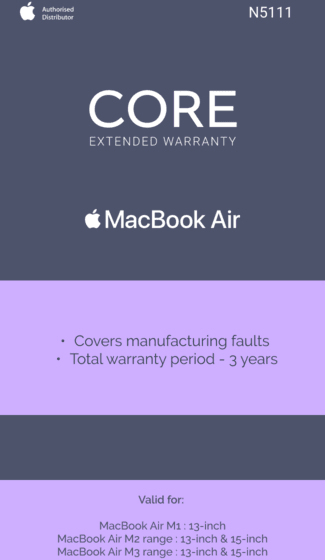 EXTENDED WARRANTY: MACBOOK AIR 13" | 15"
