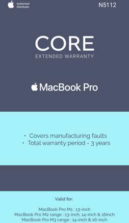 EXTENDED WARRANTY: MACBOOK PRO 13" | 14" | 16"