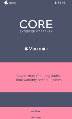EXTENDED WARRANTY: MAC MINI