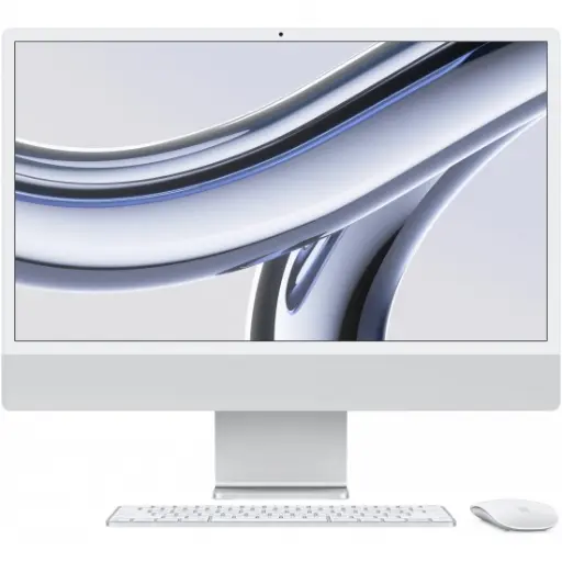 [MQRK3SO/A] 24-INCH IMAC WITH RETINA 4.5K DISPLAY: APPLE M3 CHIP WITH 8‑CORE CPU AND 10‑CORE GPU, 512GB SSD - SILVER