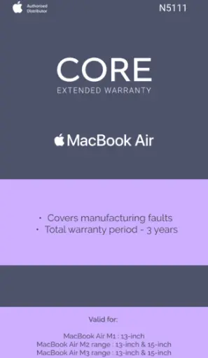 [N5111] EXTENDED WARRANTY: MACBOOK AIR 13" | 15"